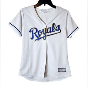 Majestic Kansas City Royals White Eric Hosmer Jersey Women's Size Medium
